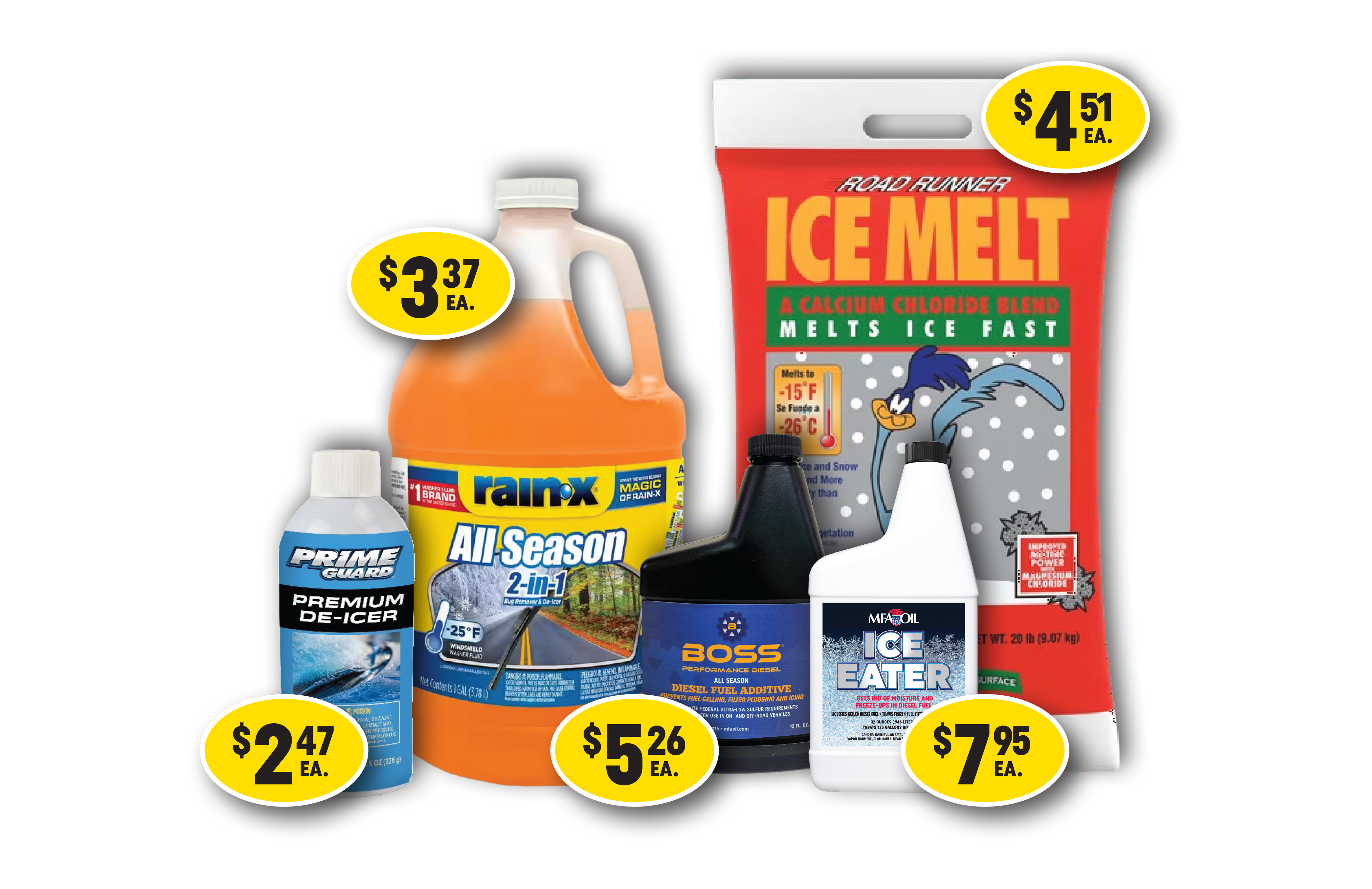 Products with prices